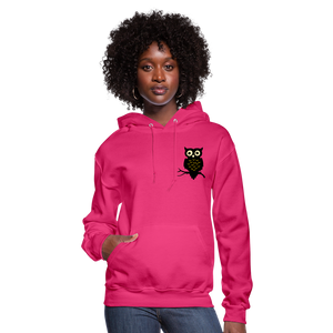 Women's Hoodie "Cute Owl" - fuchsia