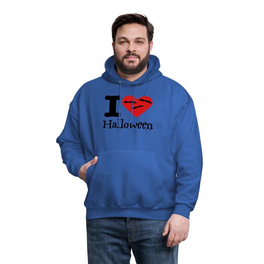 Men's Hanes Hoodie "I Love Halloween" - royal blue