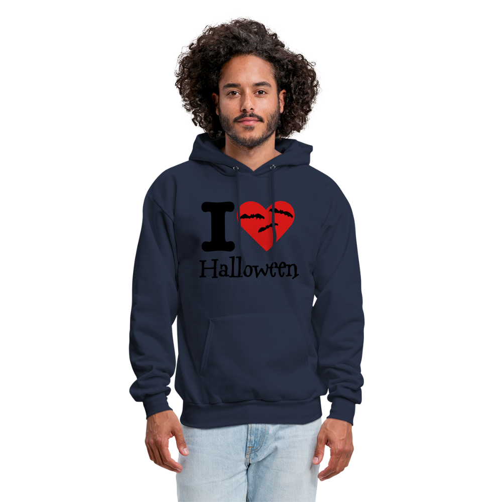 Men's Hanes Hoodie "I Love Halloween" - navy