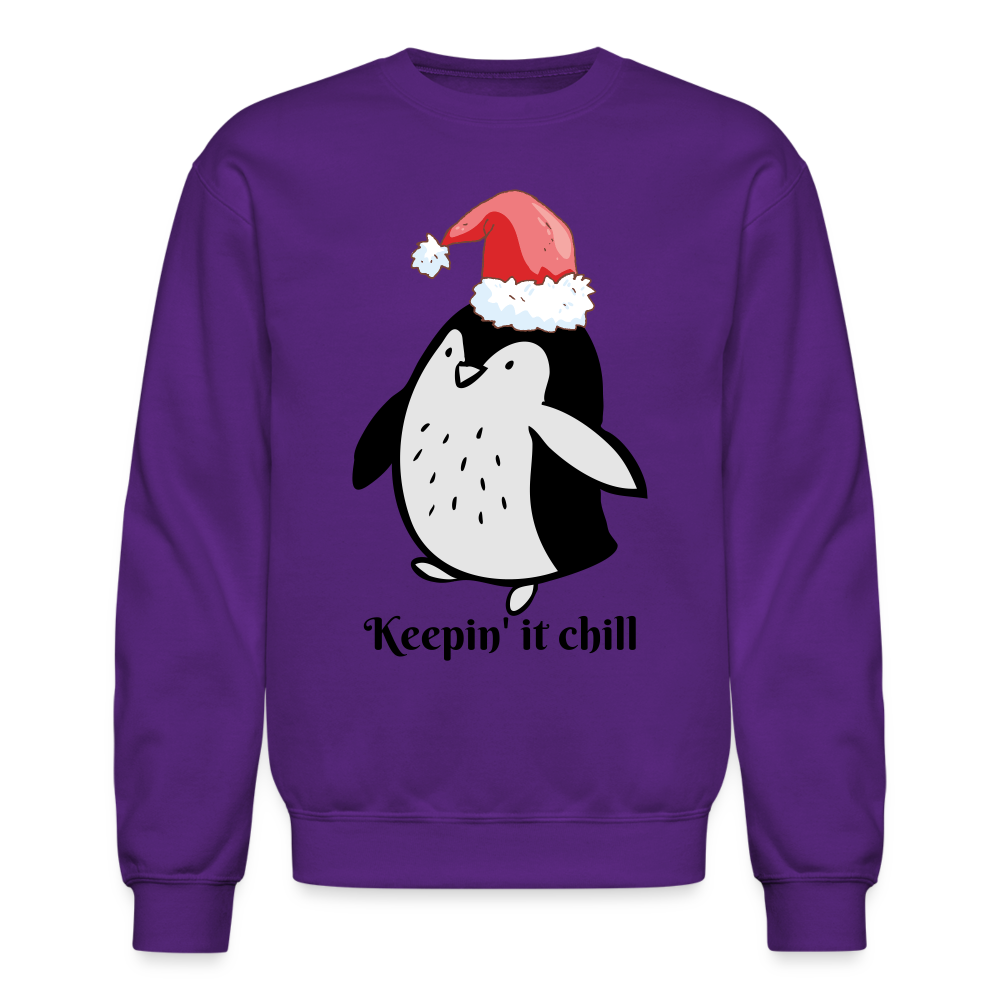 Crewneck Sweatshirt "Keepin' it chill" - purple