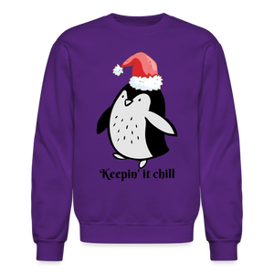 Crewneck Sweatshirt "Keepin' it chill" - purple