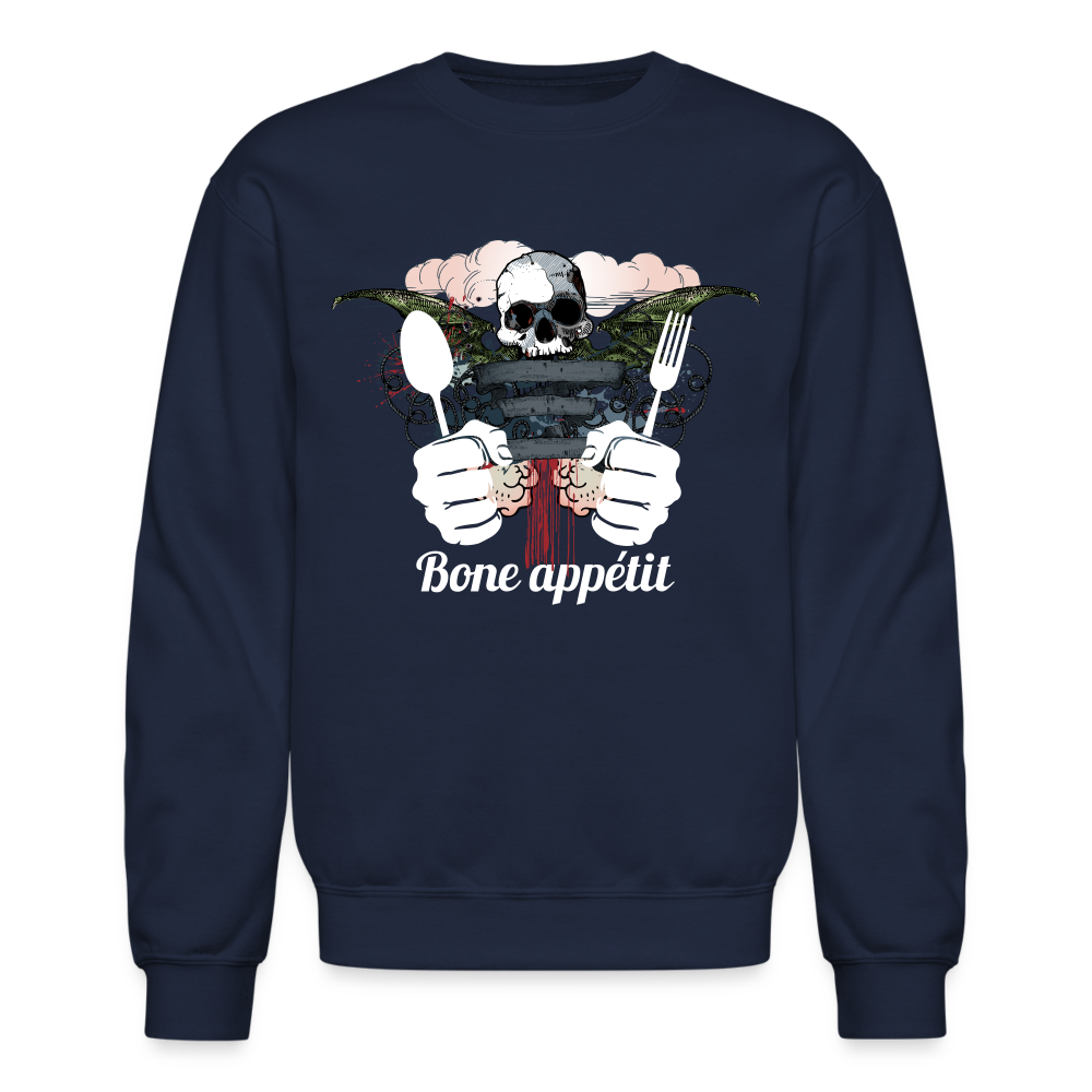 Crewneck Sweatshirt "Bone appétit" - navy