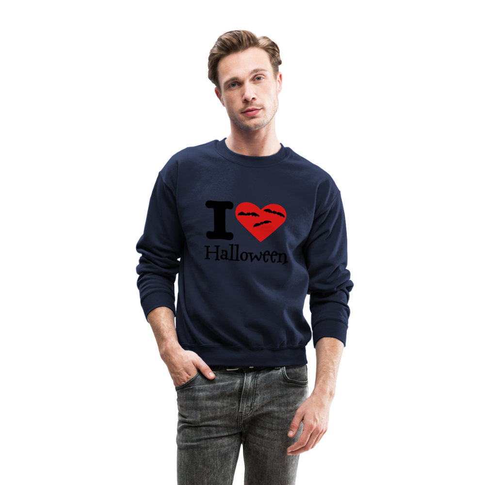 Crewneck Sweatshirt "I Love Halloween" - navy