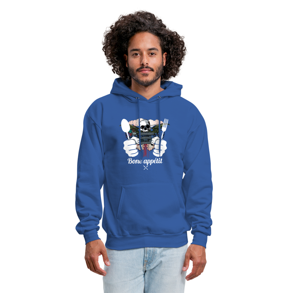 Men's Hanes Hoodie "Bone appétit" - royal blue