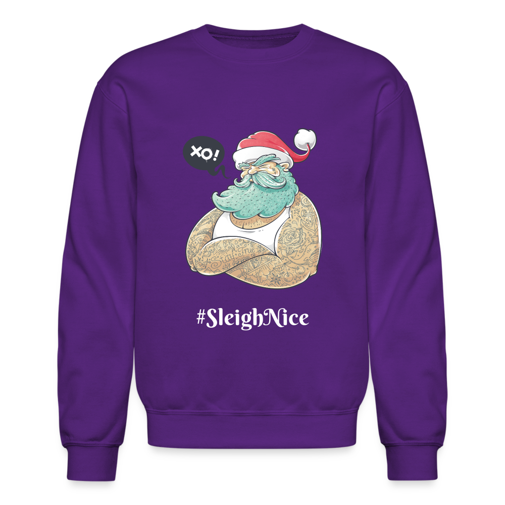 Crewneck Sweatshirt "#SleighNice" - purple