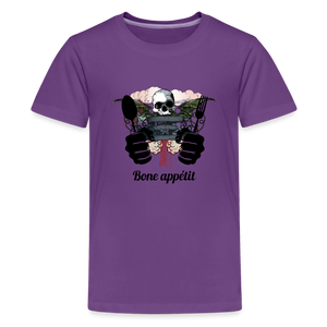 Kids' Premium T-Shirt "Bone appétit" - purple