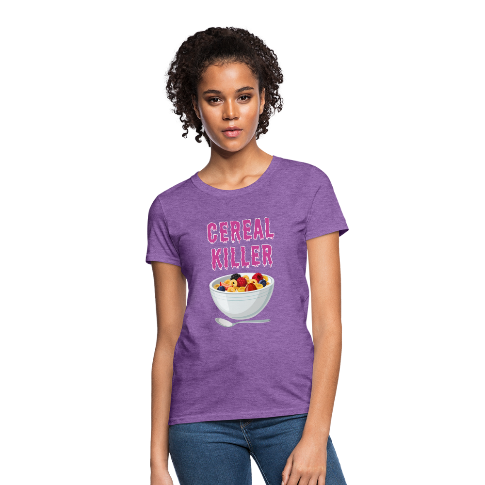 Women's T-Shirt "Cereal Killer" - purple heather