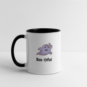 Contrast Coffee Mug "Boo-tiful" - white/black