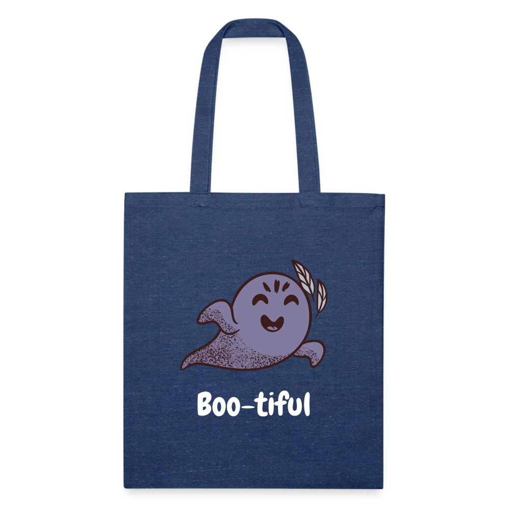 Recycled Tote Bag "Boo-tiful" - heather navy