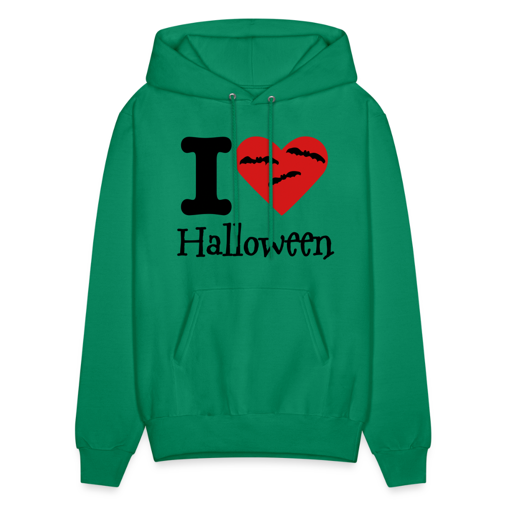 Men's Hanes Hoodie "I Love Halloween" - kelly green