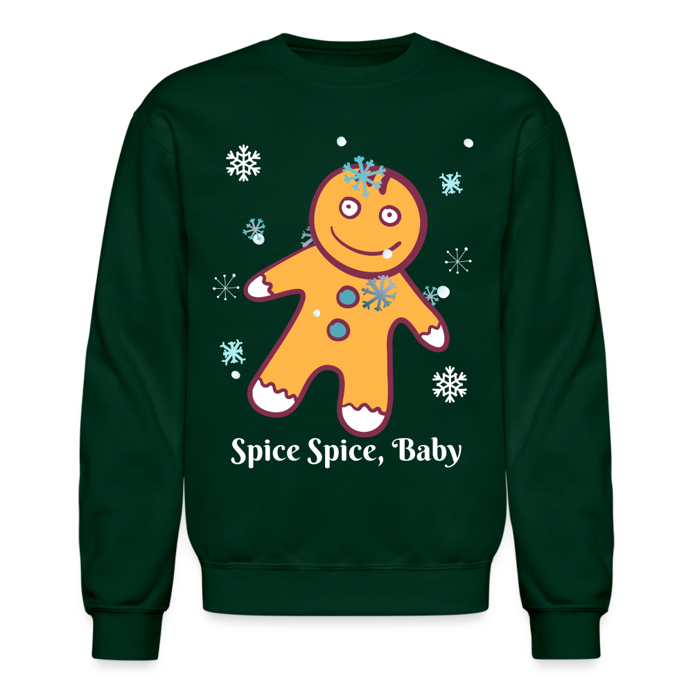 Crewneck Sweatshirt "Spice Spice, Baby" - forest green