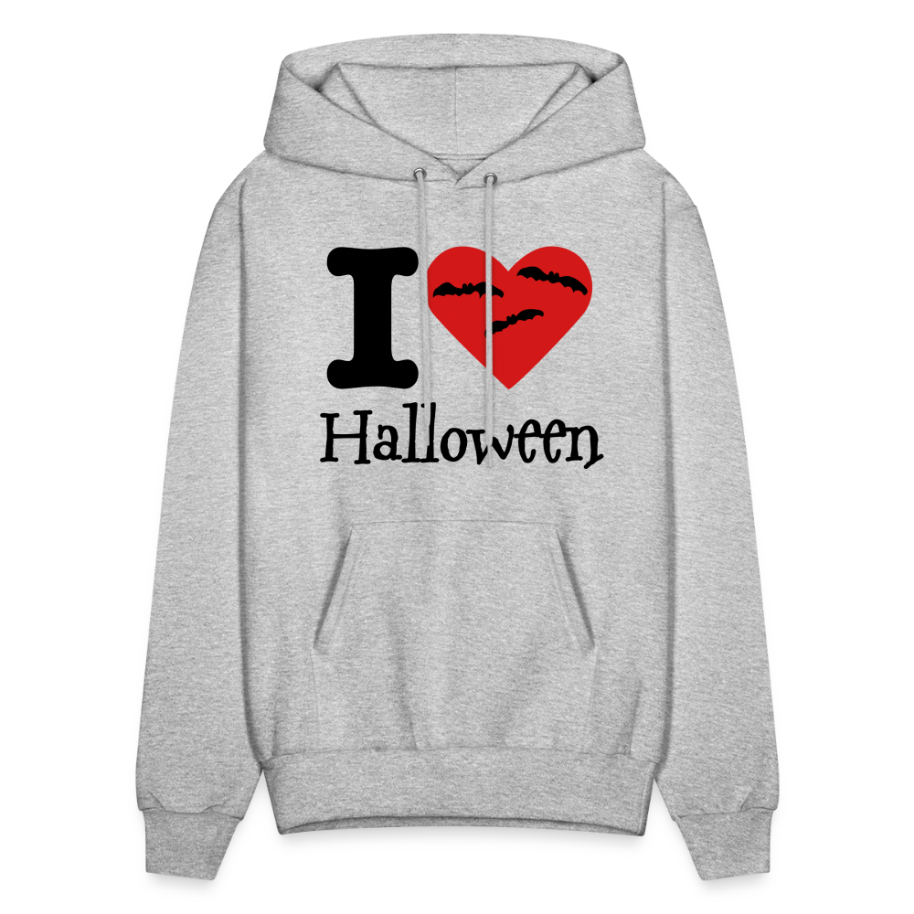 Men's Hanes Hoodie "I Love Halloween" - heather gray