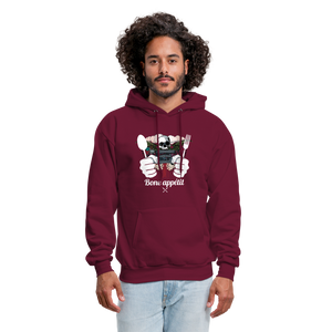 Men's Hanes Hoodie "Bone appétit" - burgundy