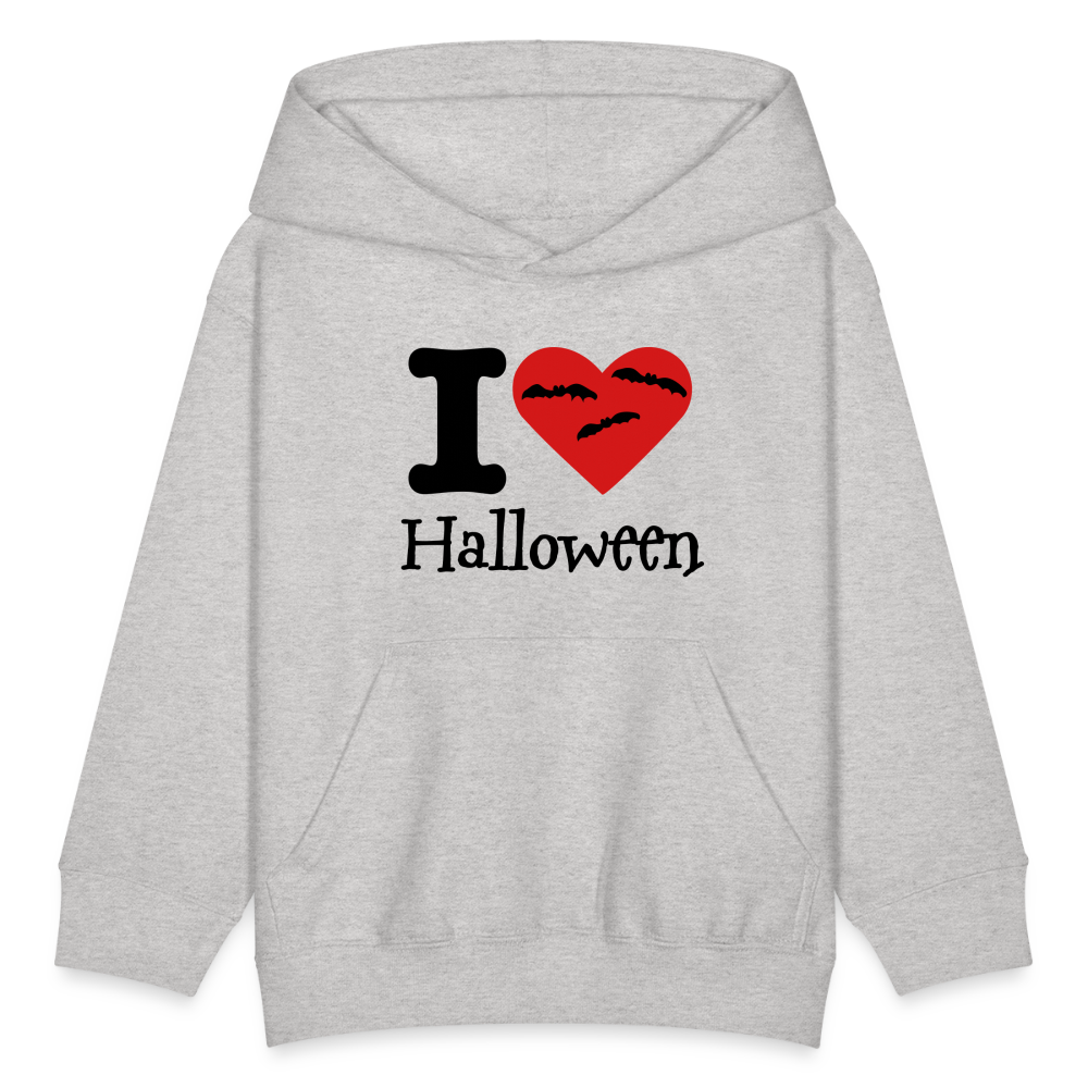 Kids' Hoodie "I Love Halloween" - heather gray