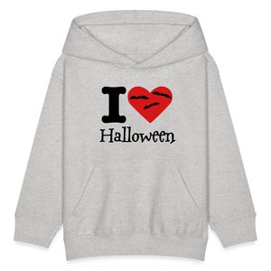 Kids' Hoodie "I Love Halloween" - heather gray