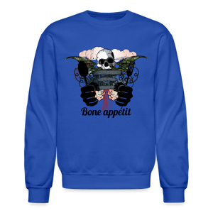 Crewneck Sweatshirt "Bone appétit" - royal blue