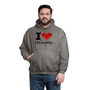 Men's Hanes Hoodie "I Love Halloween" - asphalt gray