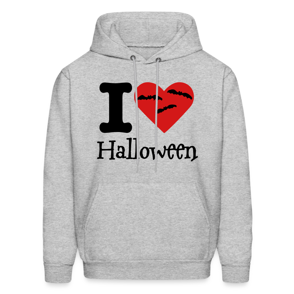 Men's Hanes Hoodie "I Love Halloween" - heather gray