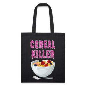 Recycled Tote Bag "Cereal Killer" - black