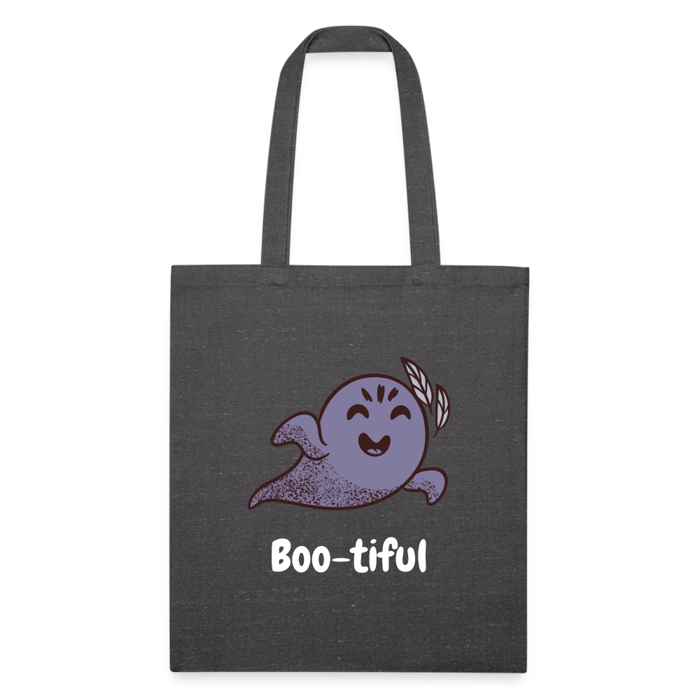 Recycled Tote Bag "Boo-tiful" - charcoal grey