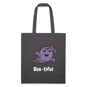 Recycled Tote Bag "Boo-tiful" - charcoal grey