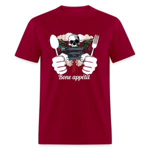 Unisex Classic T-Shirt " Bone appétit" - dark red