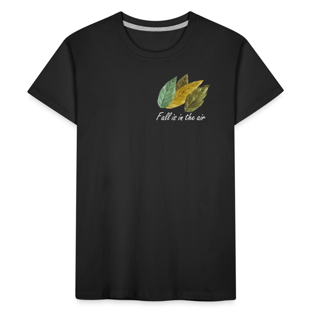 Kid’s Premium Organic T-Shirt "Fall is in the air" - black