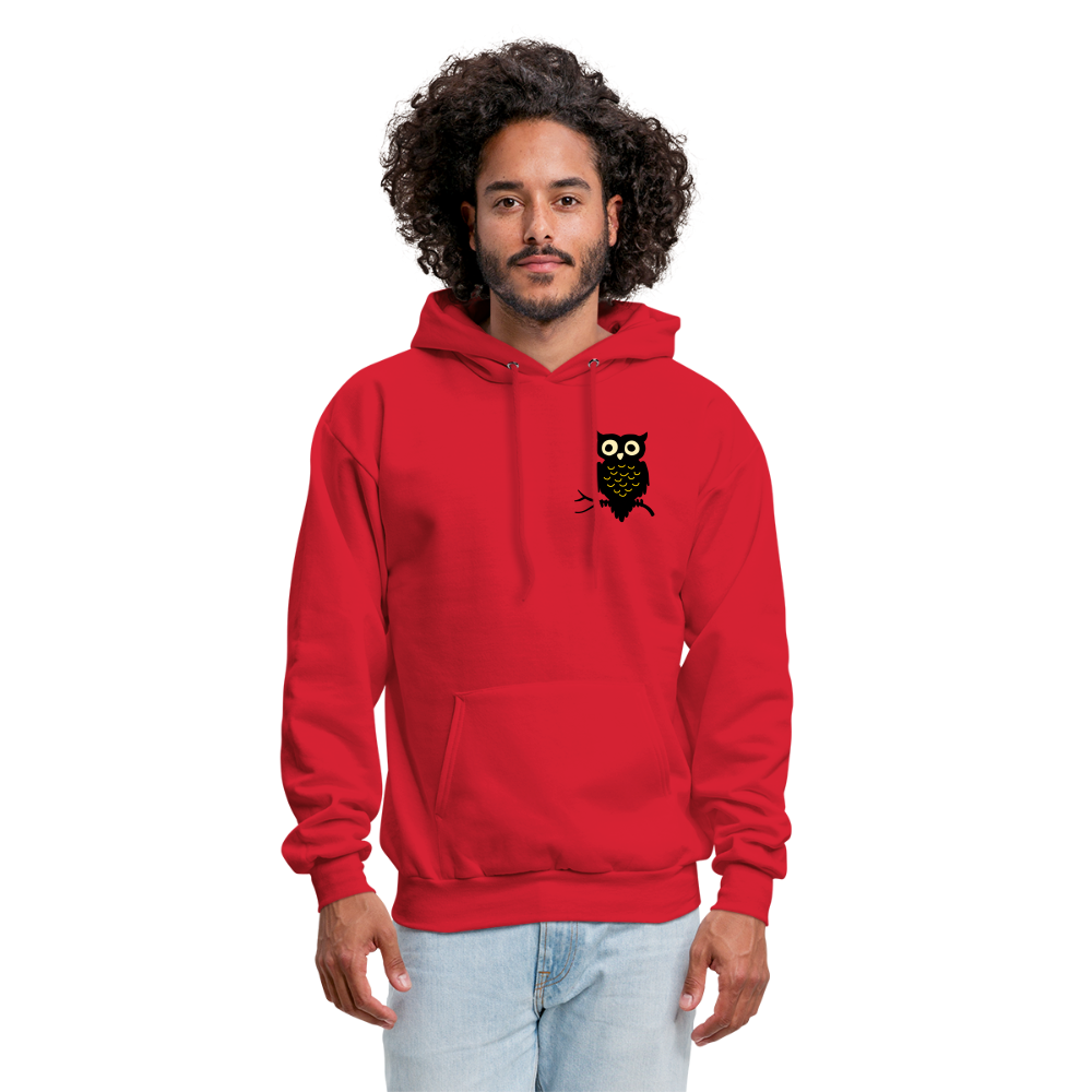 Men's Hoodie "Owl" - red