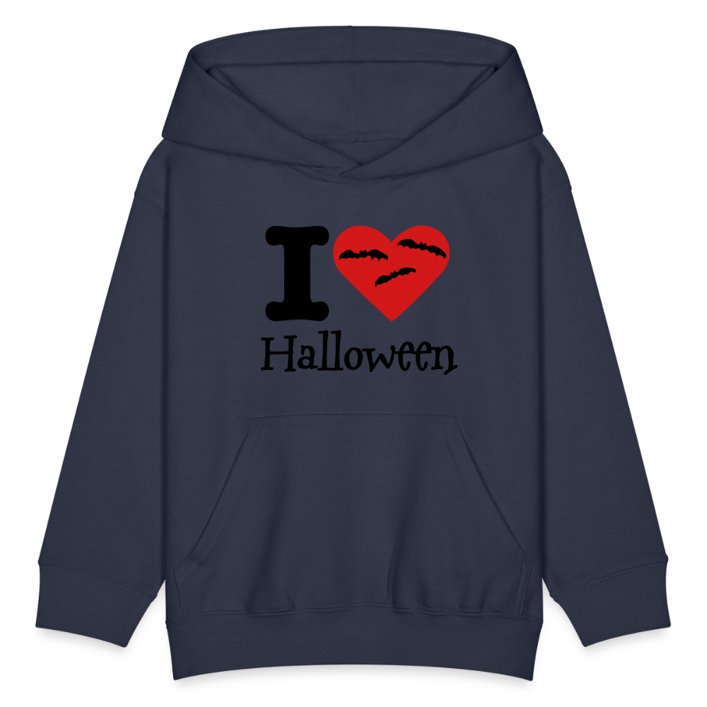 Kids' Hoodie "I Love Halloween" - navy