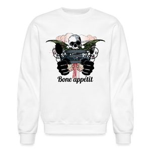 Crewneck Sweatshirt "Bone appétit" - white