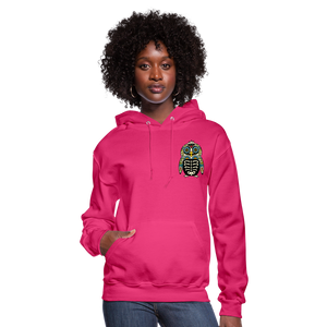 Women's Hoodie "Colorful Owl" - fuchsia