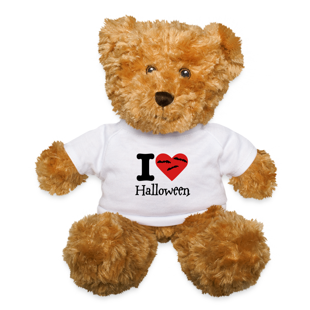 Teddy Bear "I Love Halloween" - white