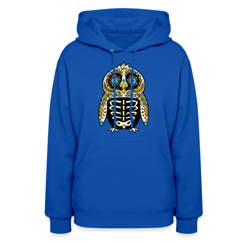 Women's Hoodie "Colorful Owl Blue Eyes" - royal blue