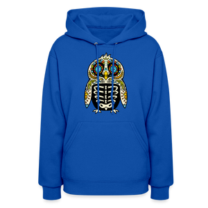 Women's Hoodie "Colorful Owl Blue Eyes" - royal blue