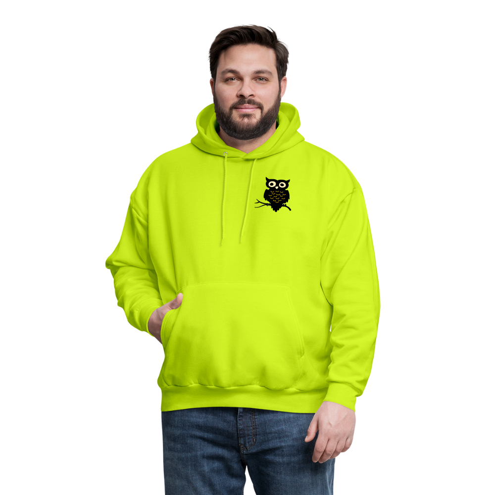 Men's Hoodie "Owl" - safety green