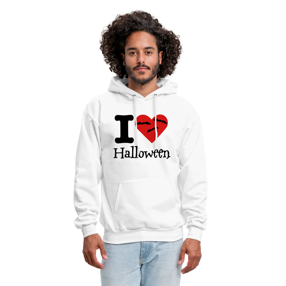 Men's Hanes Hoodie "I Love Halloween" - white