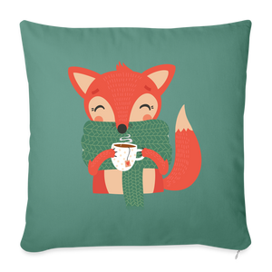 Throw Pillow Cover 18” x 18” "Cozy time" - cypress green