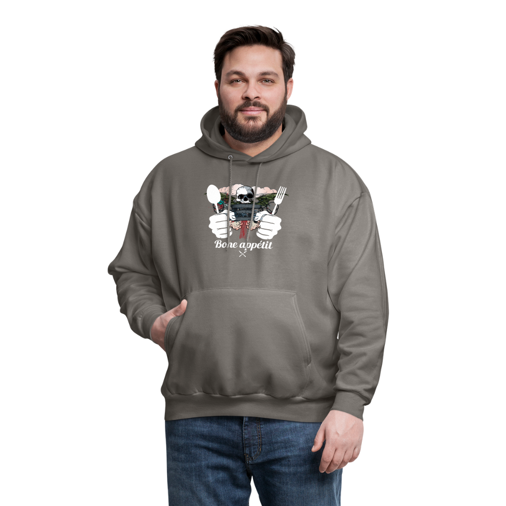 Men's Hanes Hoodie "Bone appétit" - asphalt gray