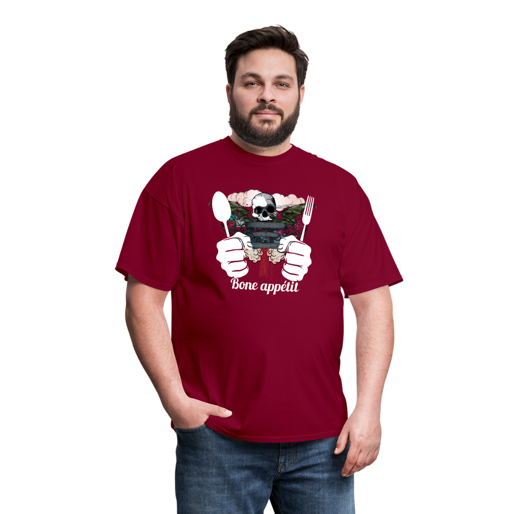 Unisex Classic T-Shirt " Bone appétit" - burgundy