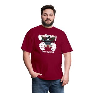 Unisex Classic T-Shirt " Bone appétit" - burgundy