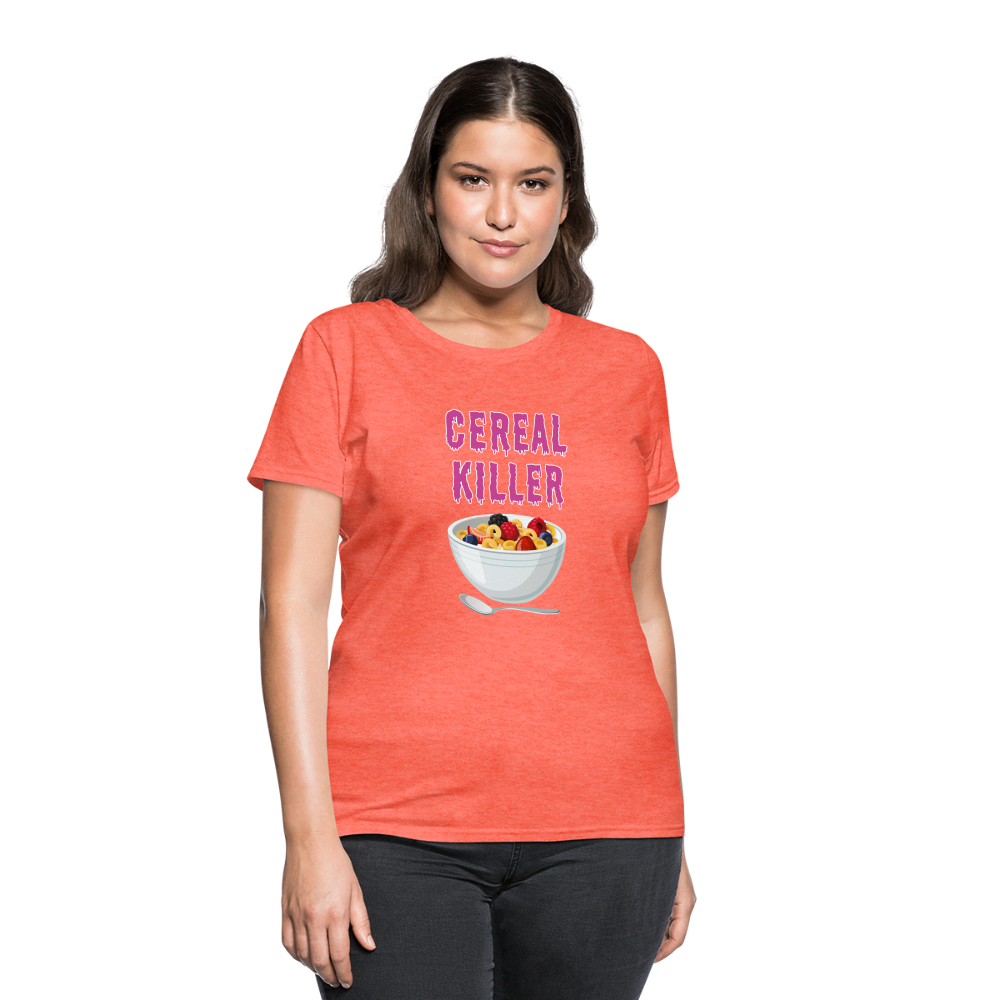 Women's T-Shirt "Cereal Killer" - heather coral