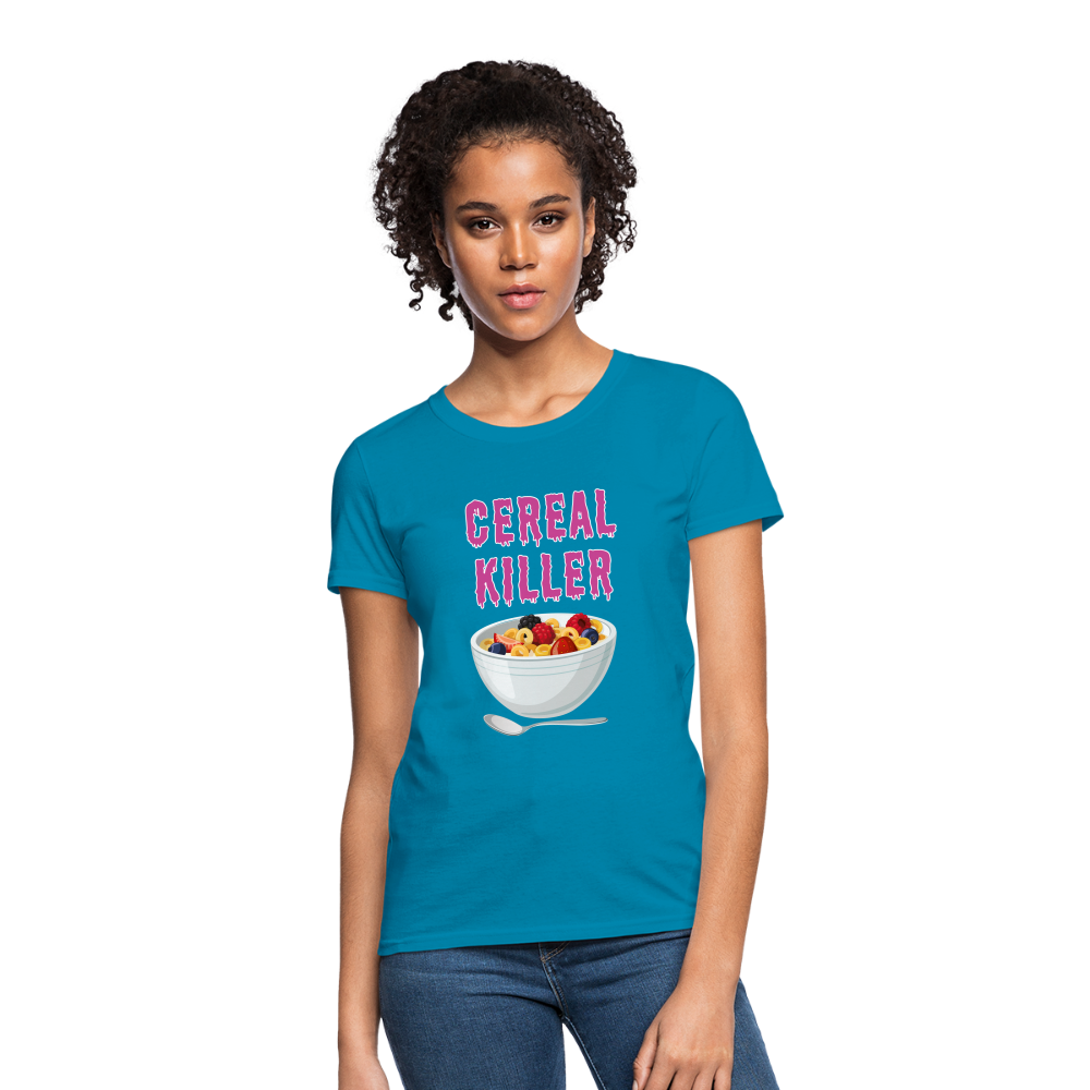 Women's T-Shirt "Cereal Killer" - turquoise