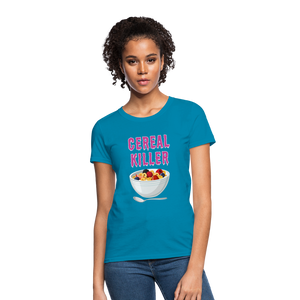 Women's T-Shirt "Cereal Killer" - turquoise