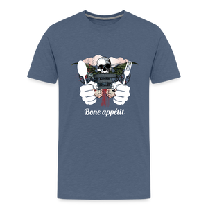 Kids' Premium T-Shirt "Bone appétit" - heather blue