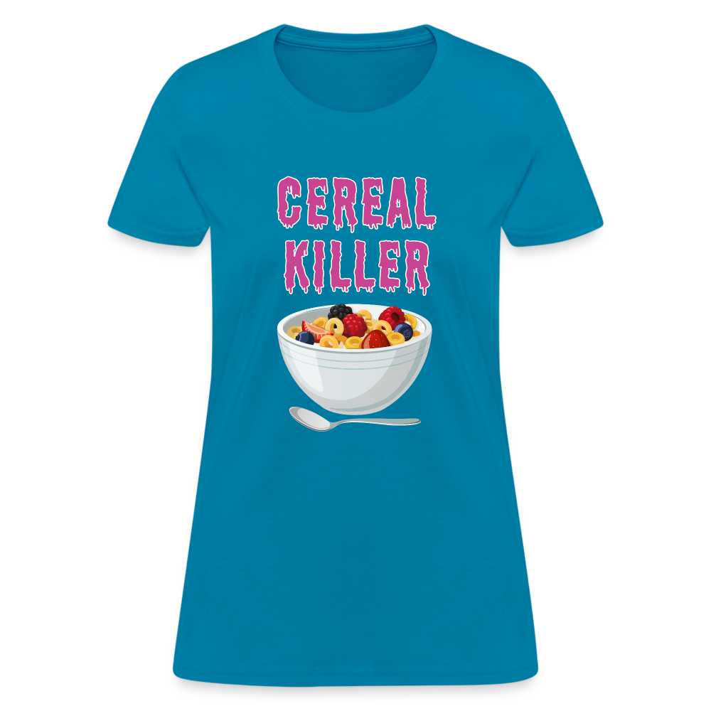 Women's T-Shirt "Cereal Killer" - turquoise