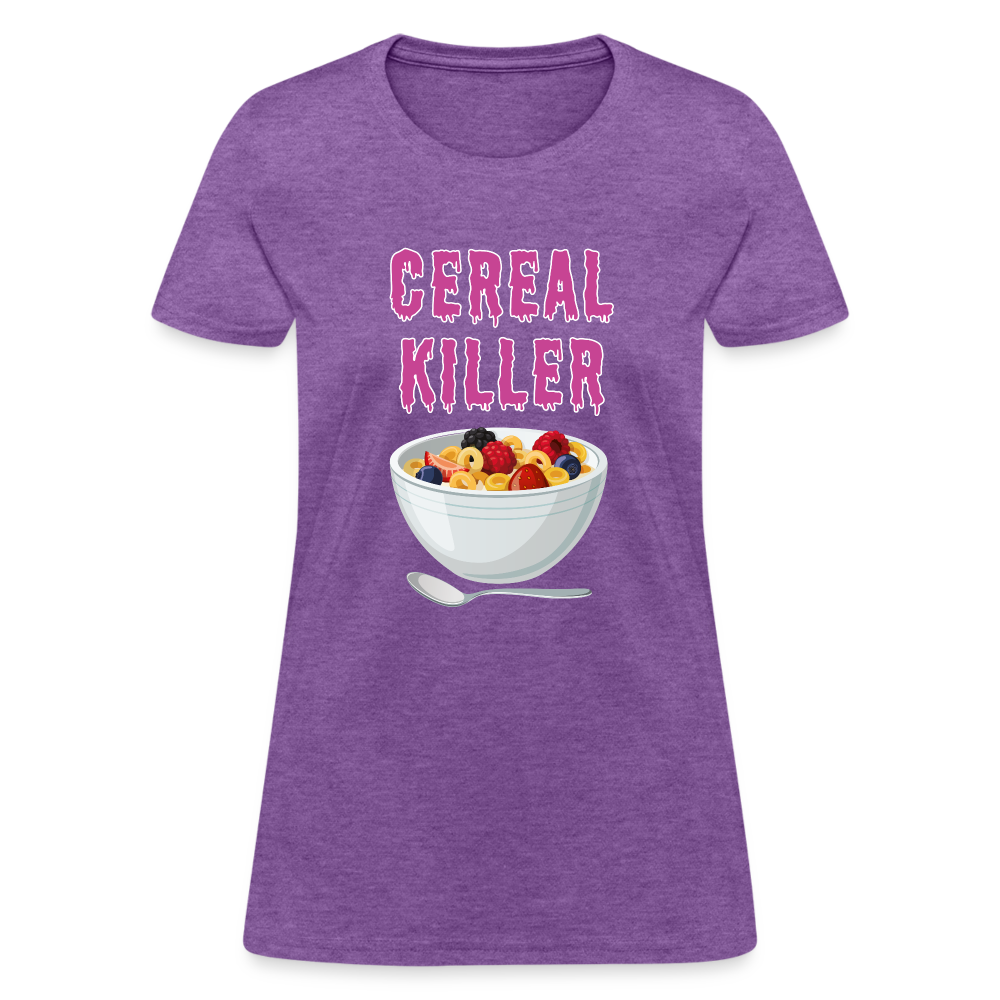 Women's T-Shirt "Cereal Killer" - purple heather