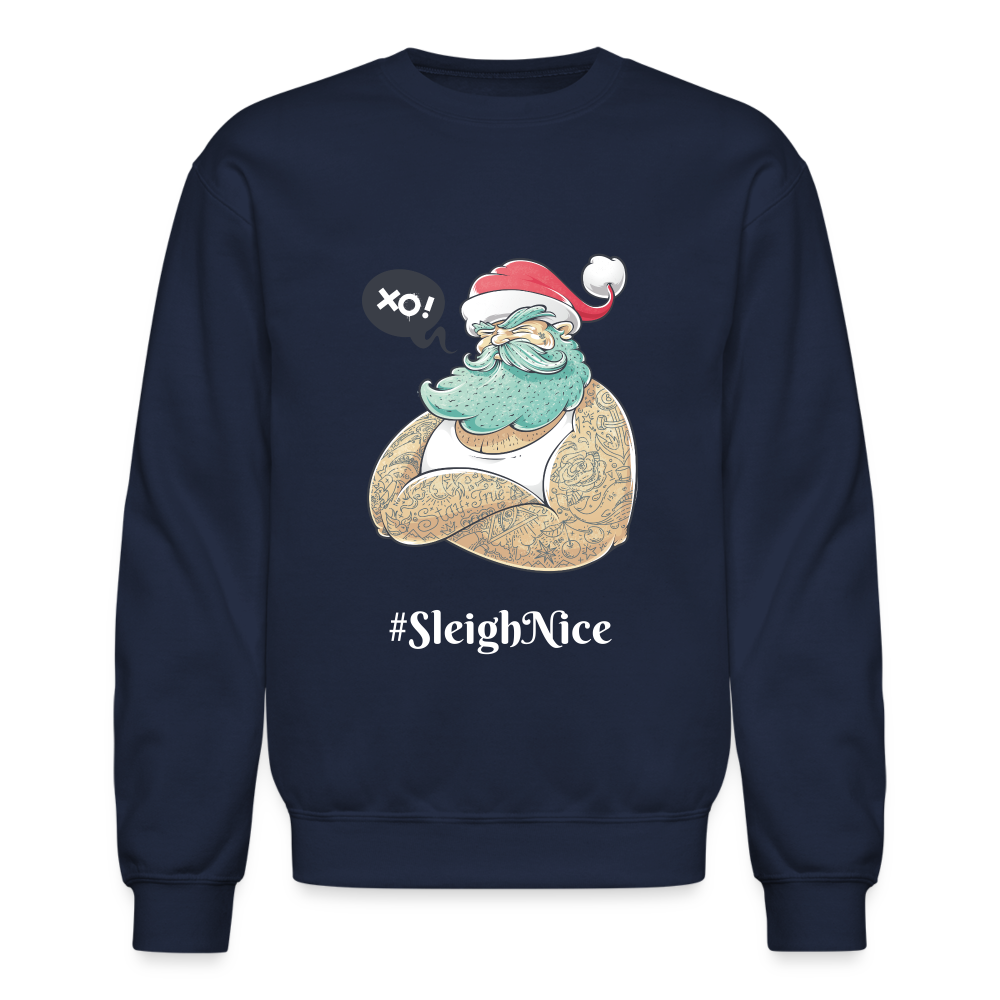 Crewneck Sweatshirt "#SleighNice" - navy