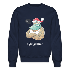 Crewneck Sweatshirt "#SleighNice" - navy