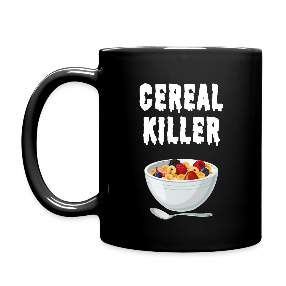 Full Black Color Mug "Cereal Killer" - black