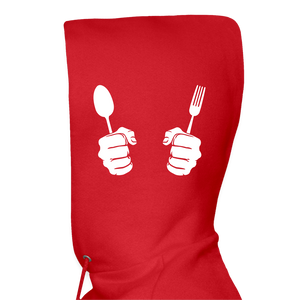 Men's Hanes Hoodie "Bone appétit" - red